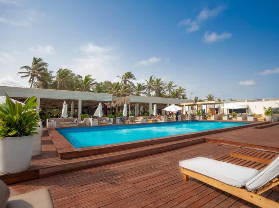 Accra Beachfront Experience: Sun Sand Calm & Lunch - Lunch beside the pool and the included cocktail