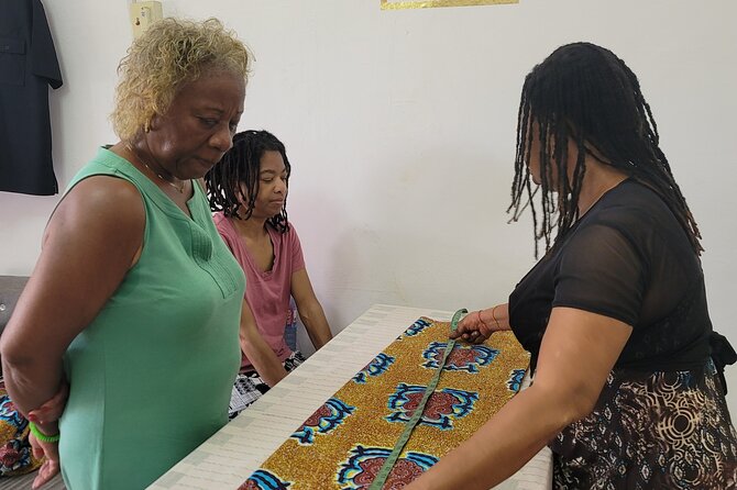 African custom clothing making experience with fabric tour - Snacks while the final stitching is done