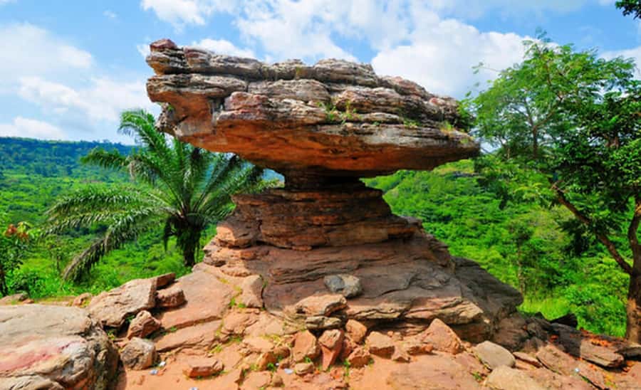 Boti Falls, Umbrella Rock, Aburi Gardens & Cocoa Farm Tour - Boti Falls and the forest walk