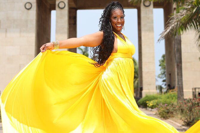 Luxury Flying Dress Photoshoot in Accra - Makeup with Fannie, and preparing your look